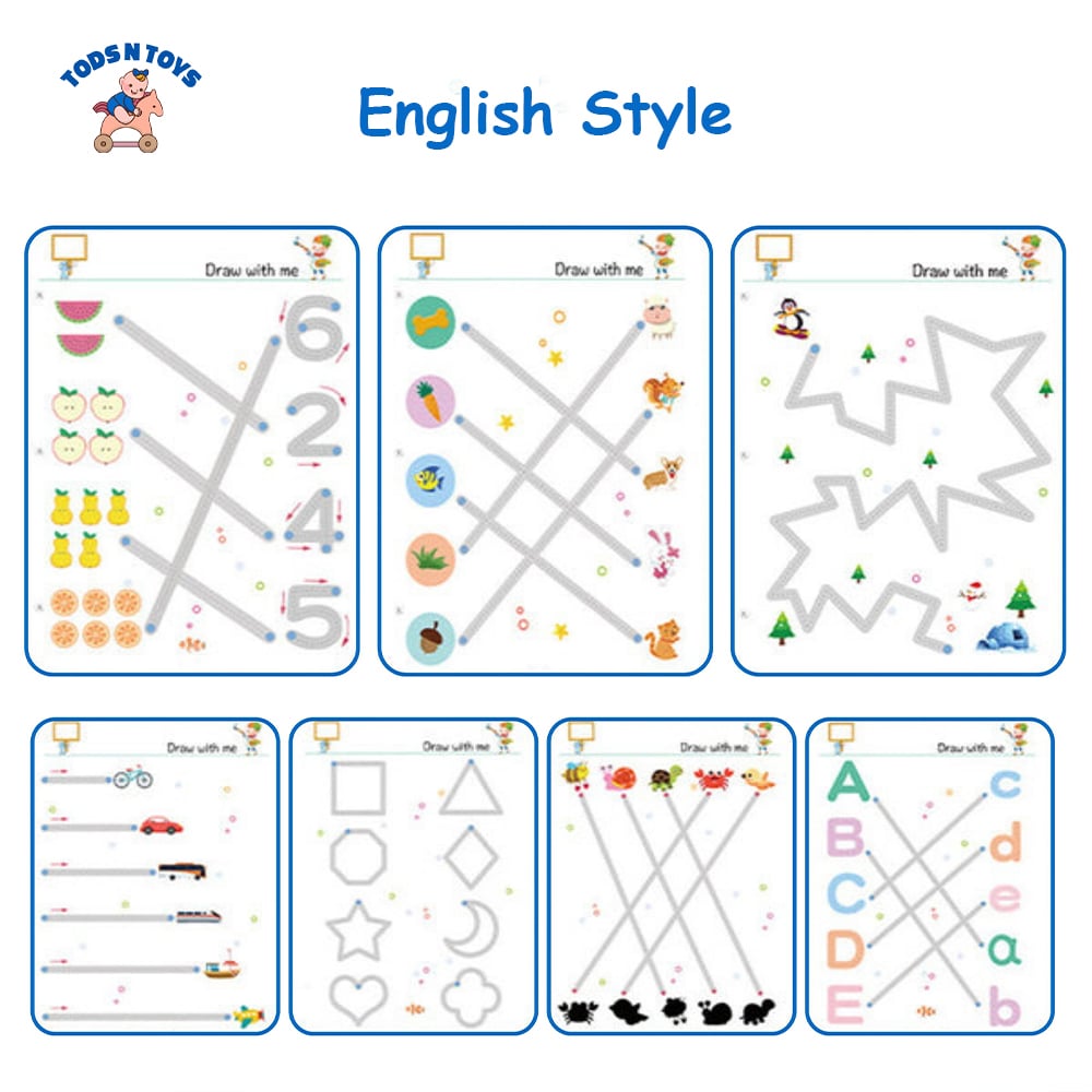 Reusable Learning Tracing Book (64 Pages) – Tods N Toys